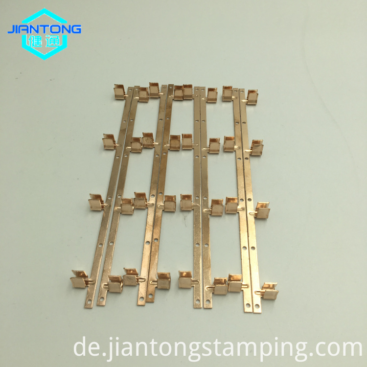 kundenspezifische Präzision progressive sterben Kupfer kleine elektronische Stanzteile custom precision progressive die copper small electronic stampings